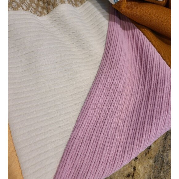 Vtg 1970s HANDMADE QUILT app 69"x77" Twin? Boho Hippie Textured Bright Squares - Picture 7 of 12